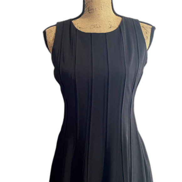 Calvin Klein Black Pleated Fit and Flare Dress Sleeveless Mini Size XS - Picture 3 of 10